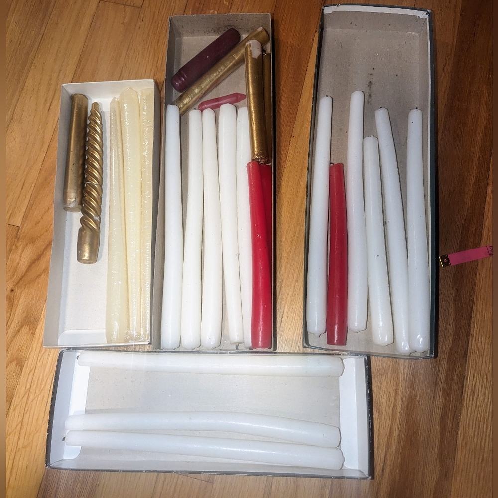 Large Bundle Taper Candles Patrician Hand Dipped Candles Variety Vintage